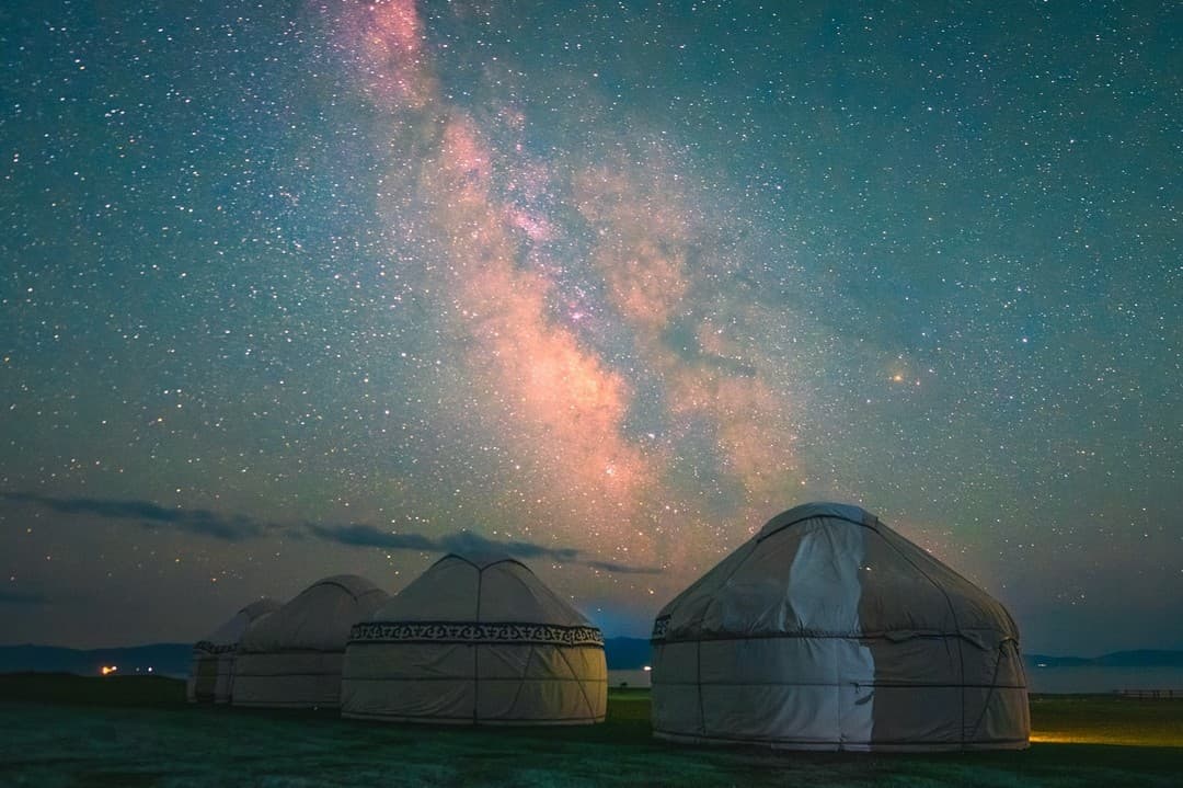 Sleep under the stars in traditional nomadic Yurt camps